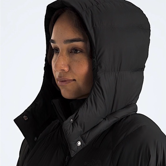 North Face 550 Long Black Puffer Coat - Picture 4 of 14